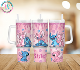 40oz Tumbler - Pink Stitch