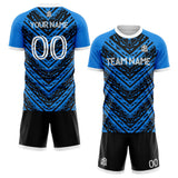 custom soccer set jersey kids adults personalized soccer blue