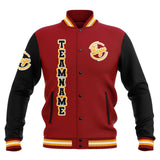 Custom Black Red Yellow Waterproof Varsity Jackets Personalized Stitched Name Number Logo to Letterman Jackets