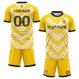 custom soccer set jersey kids adults personalized soccer yellow