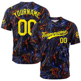 Custom Full Print Design Baseball Jersey Fluid-Black