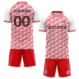 custom soccer set jersey kids adults personalized soccer red