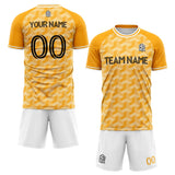 custom soccer set jersey kids adults personalized soccer yellow