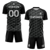 custom soccer set jersey kids adults personalized soccer black