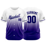 Custom Full Print Design  Baseball Jersey Purple