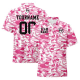 Custom Football Polo Shirts  Add Your Unique Logo/Name/Number Camouflage-Pink