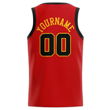 Custom Stitched Basketball Jersey for Men, Women And Kids Red-Black-Yellow