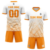 custom soccer set jersey kids adults personalized soccer orange