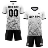 custom soccer set jersey kids adults personalized soccer black