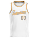 Custom Stitched Basketball Jersey for Men, Women And Kids Kelly White-Gray-Gold