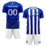 custom soccer set jersey kids adults personalized soccer blue