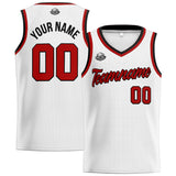 Custom Stitched Basketball Jersey for Men, Women  And Kids White-Red-Black