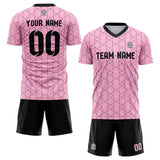 custom soccer set jersey kids adults personalized soccer pink