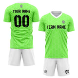 custom soccer set jersey kids adults personalized soccer green