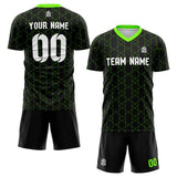 custom soccer set jersey kids adults personalized soccer black