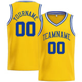 Custom Stitched Basketball Jersey for Men, Women And Kids Yellow-Royal-White