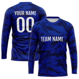 Custom Basketball Soccer Football Shooting Long T-Shirt for Adults and Kids Camouflage Royal