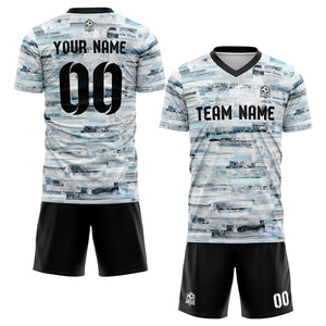 custom soccer set jersey kids adults personalized soccer black