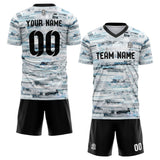 custom soccer set jersey kids adults personalized soccer black