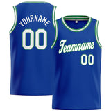 Custom Stitched Basketball Jersey for Men, Women And Kids Royal-White-Teal