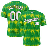 Custom Full Print Design Baseball Jersey Green