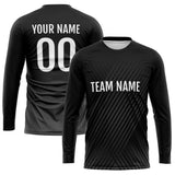 Custom Basketball Soccer Football Shooting Long T-Shirt for Adults and Kids Black