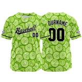 Custom Full Print Design Baseball Jersey green