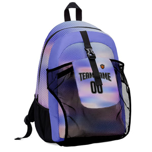 Customize Purple Sports Backpacks Featuring Personalized Names, Numbers and Logos