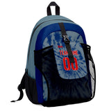 Customize Blue Sports Backpacks Featuring Personalized Names, Numbers and Logos