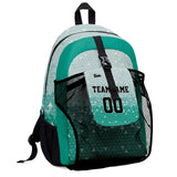 Customize Green Sports Backpacks Featuring Personalized Names, Numbers and Logos