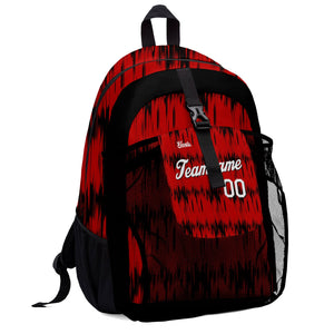 Customize Red Sports Backpacks Featuring Personalized Names, Numbers and Logos