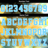 Custom Basketball Jersey Uniform Suit Printed Your Logo Name Number Light Blue&Yellow