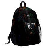 Customize Flower White Sports Backpacks Featuring Personalized Names, Numbers and Logos