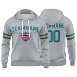 Custom Sweatshirt Hoodie For Men Women Girl Boy Print Your Logo Name Number Gray&Black&Teal&Gold