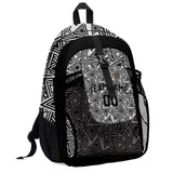 Customize Gray Black Sports Backpacks Featuring Personalized Names, Numbers and Logos