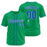 Custom Baseball Jersey Stitched Design Personalized Hip Hop Baseball Shirts Green-Royal