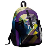 Customize Purple White Yellow Sports Backpacks Featuring Personalized Names, Numbers and Logos