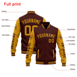 Custom Varsity Jacket Letterman jacket for Men, Women and Youth Burgundy Gold