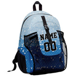 Customize Light Blue Sports Backpacks Featuring Personalized Names, Numbers and Logos