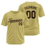 Custom Baseball Jersey Stitched Design Personalized Hip Hop Baseball Shirts Gold-Brown