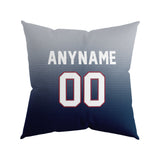 Custom Football Throw Pillow for Men Women Boy Gift Printed Your Personalized Name Number Navy&Red&Gray