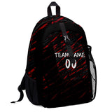 Customize Red Black Sports Backpacks Featuring Personalized Names, Numbers and Logos