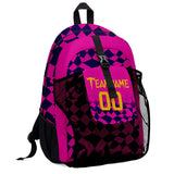 Customize Pink Purple Sports Backpacks Featuring Personalized Names, Numbers and Logos