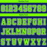 Custom Navy Neon Green Basketball Jersey Uniform Suit Printed Your Logo Name Number