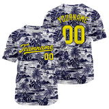 Custom Full Print Design Baseball Jersey navy