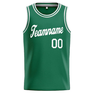 Custom Stitched Basketball Jersey for Men, Women And Kids Kelly Green-White