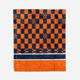 Custom Ultra-Soft Micro Fleece Blanket Orange-Navy