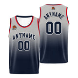 Custom Basketball Jersey Personalized Stitched Team Name Number Logo Navy&Red