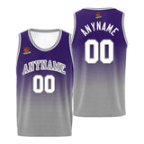 Custom Basketball Jersey Personalized Stitched Team Name Number Logo Black&Purple