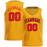 Custom Stitched Basketball Jersey for Men, Women And Kids Yellow-Red-Navy